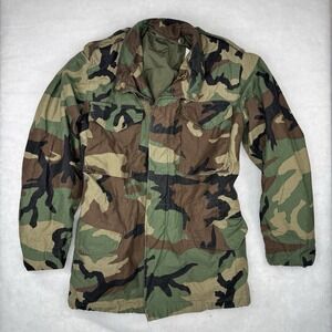 US Army Military Coat Jacket Cold Weather Field Woodland Camouflage X Small Reg